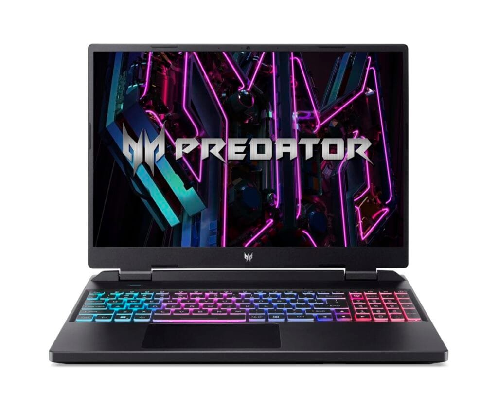 Notebook Gamer Acer Predator Helios Neo 16 com RTX 4070 e teclado RGB iluminado