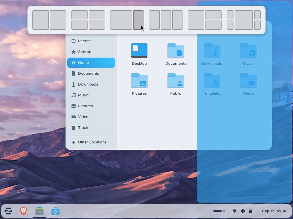 Interface do Zorin OS 18 parecida com Windows