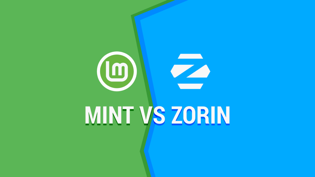 Comparativo visual Linux Mint vs Zorin OS logos lado a lado