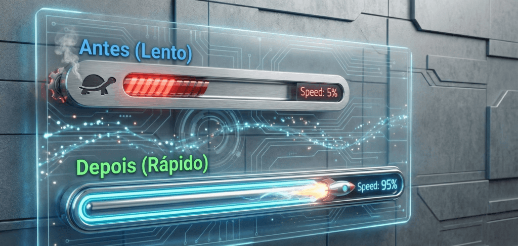 Gráfico mostrando como acelerar o Windows 11 ativa o desempenho total do SSD NVMe.