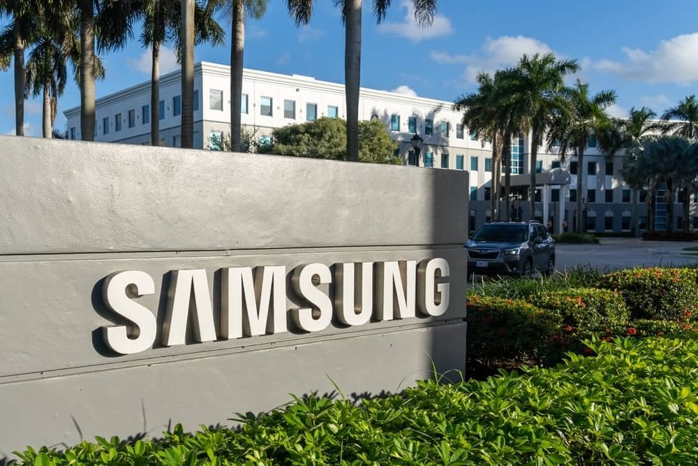 Fachada do prédio da sede da Samsung Electronics e centro de pesquisa de semicondutores