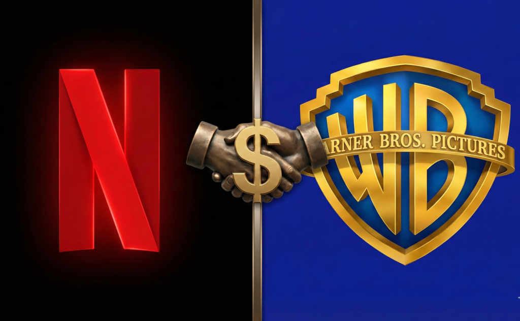 Logotipo da Netflix compra Warner Bros e HBO em fusão bilionária