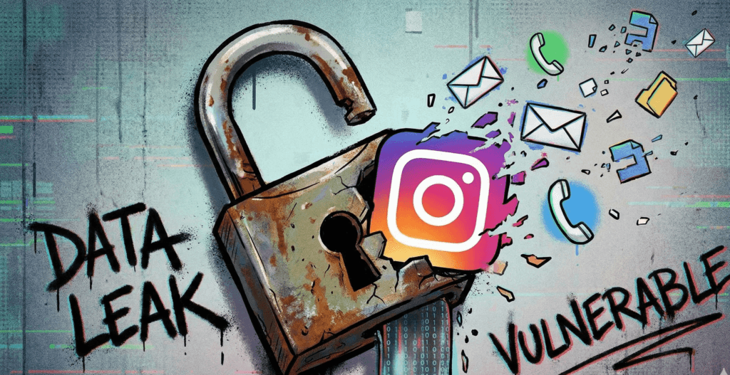 Ilustração representando o caso do Instagram Hackeado e vazamento de dados em 2026.