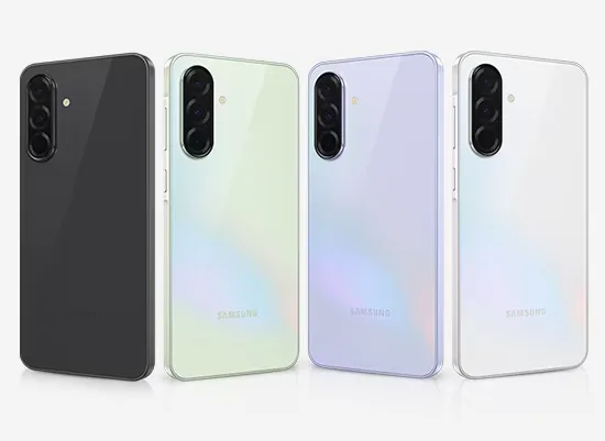 Galaxy A36 Cores e Câmeras Celular Samsung Galaxy intermediário mostrando conjunto de câmeras triplas e acabamento moderno.