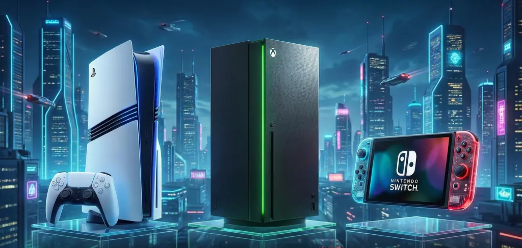 Comparativo dos Melhores Consoles de 2026: PS5, Xbox e Switch