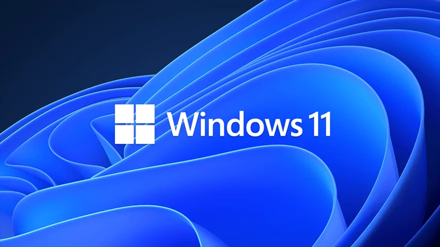 Windows 11 Media Creation Tool 2026 Update Wallpaper abstrato azul padrão do Windows 11, ilustrando a nova atualização da Media Creation Tool Windows 11 para instalações mais rápidas em 2026.