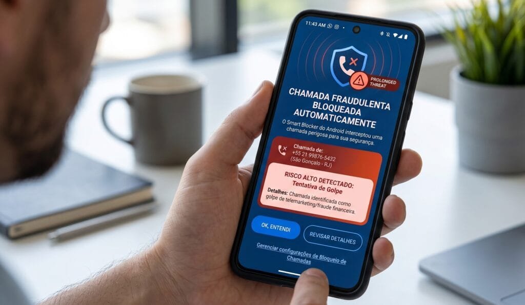 android bloqueando chamada falsa central atendimento spoofing