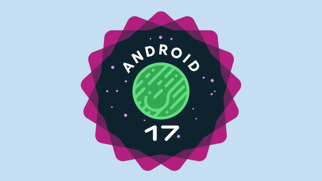 Android 17 – Interface renovada com widgets de IA Tela inicial do smartphone mostrando as novidades do Android 17 com widgets de IA