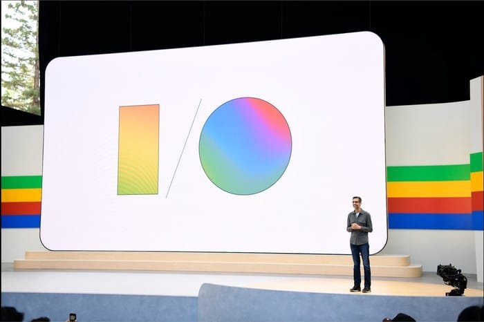 Google I/O 2026 – Keynote Principal em Shoreline, Califórnia Google I/O 2026 keynote palco principal
