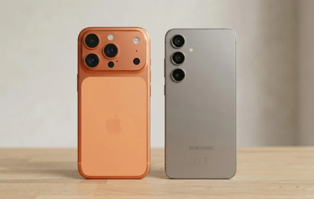 comparativo iPhone 17 Pro versus smartphones Android premium 2026