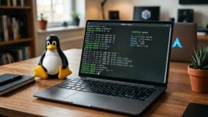 tela de um modelo recente rodando Linux em notebooks de 2026 perfeitamente
