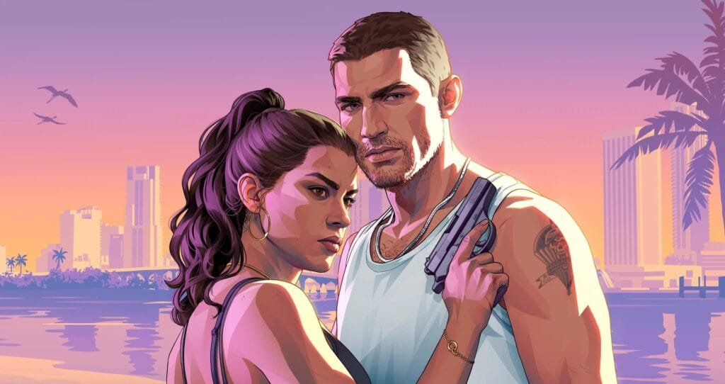 Jason e Lucia protagonistas GTA 6 arte de capa Made in Brazil