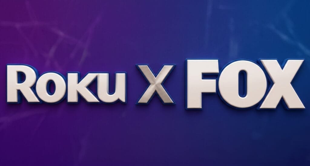 Fusão Fox e Roku: maior negócio do streaming em 2026 Logos das empresas evidenciando que a Fox compra Roku em 2026