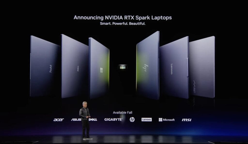 notebook com Nvidia RTX Spark rodando inteligência artificial local