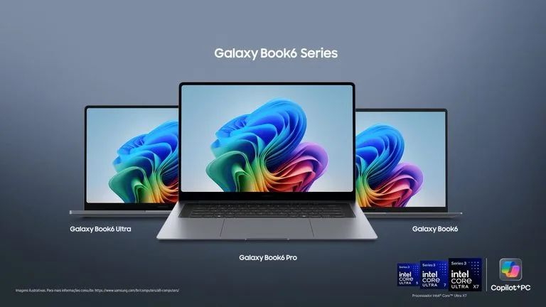 Comparativo dos modelos Galaxy Book 6 Pro e Ultra no Brasil