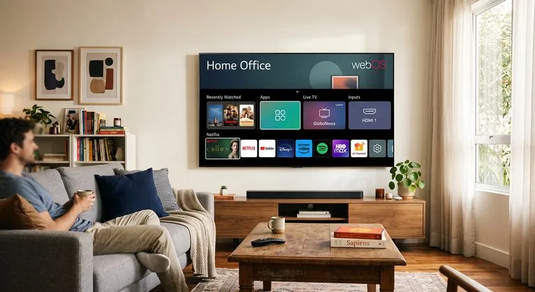 Tela de configurações de privacidade para evitar TVs LG espionagem